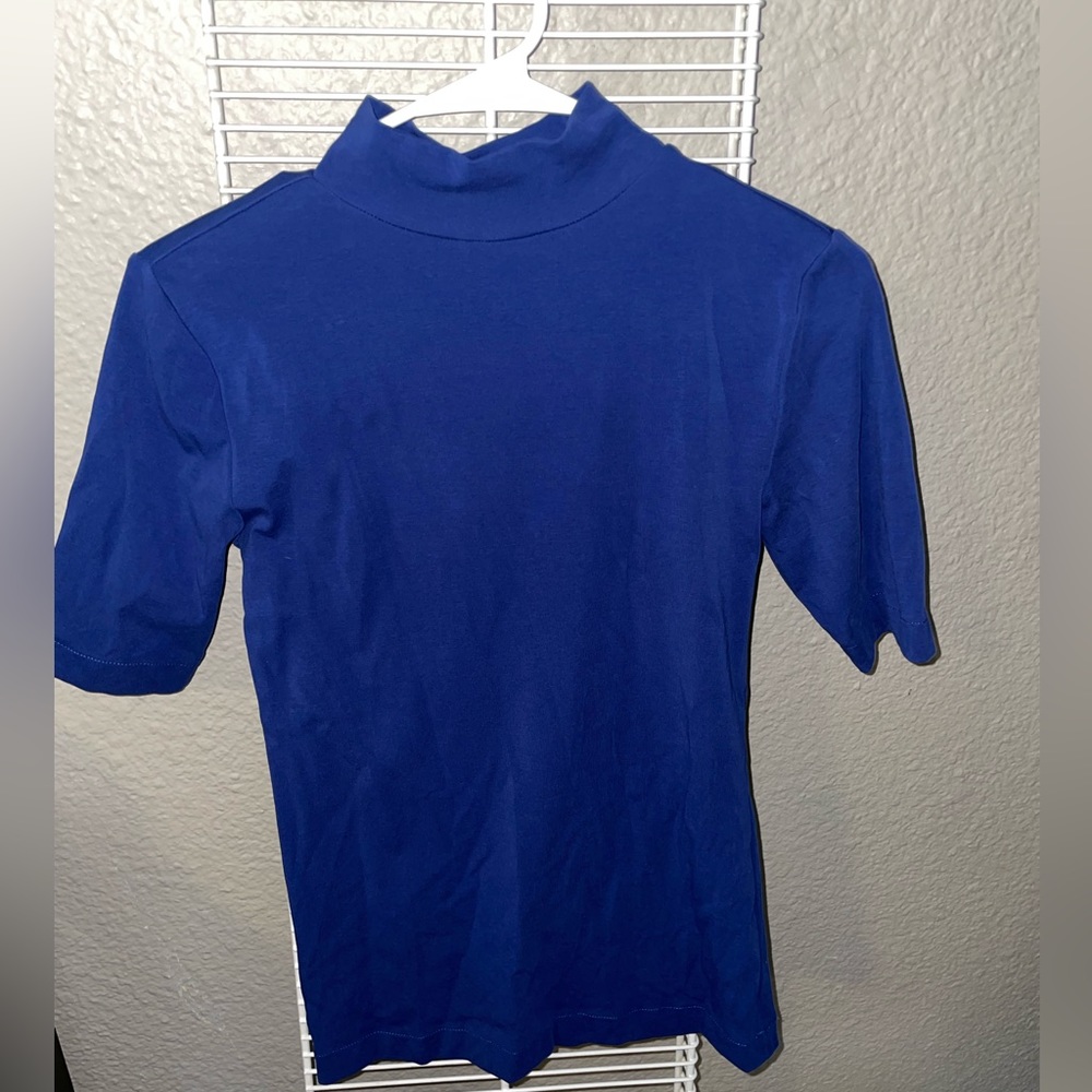 Ann Taylor navy blue blouse